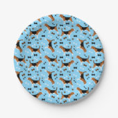 Assiettes En Carton Beagle chien Beagle Motif mignonne (Devant)