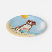 Assiettes En Carton Beagle d'été (Angle)