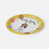 Assiettes En Carton Beagle Dog Birthday Donuts Party Plaque papier (Angle)