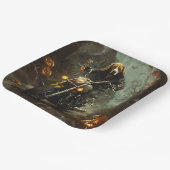 Assiettes En Carton Beagle équitation moto Halloween effroi (Angulaire)