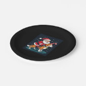 Assiettes En Carton Beagle Xmas Éclairage Père Noël équitation Beagle  (Angle)