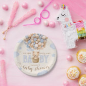 Assiettes En Carton Bear Balloons Bearly Wait Bébé Garçon Douche (Fête)