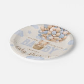 Assiettes En Carton Bear Balloons Bearly Wait Bébé Garçon Douche (Angle)