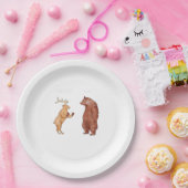 Assiettes En Carton Bear Hands Oh Deer Funny Sayings Pun Gift  (Fête)