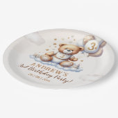Assiettes En Carton Bear on a Cloud – 3rd Birthday Party (Angle)
