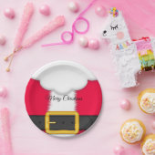 Assiettes En Carton Beard du Père Noël, Suit Red Père Noël (Fête)