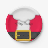 Assiettes En Carton Beard du Père Noël, Suit Red Père Noël (Devant)