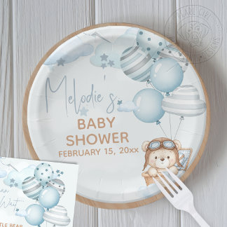 Assiettes En Carton Bearly Wait Baby Shower