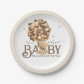 Assiettes En Carton Bearly Wait Boho Balloon Baby shower neutre (Devant)