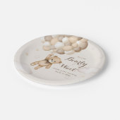 Assiettes En Carton Bearly Wait Brown Bear Balloon Baby shower (Angle)