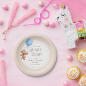 Assiettes En Carton Bearly Wait Elegant Baby shower d'ours personnalis (Fête)