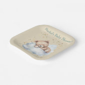 Assiettes En Carton Bearly Wait - Garçon Teddy Bear Asleep dans les nu (Angulaire)