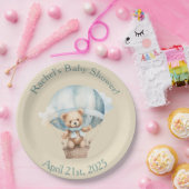 Assiettes En Carton Bearly Wait - Garçon Teddy Bear Dans Un Ballon À A (Fête)