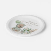 Assiettes En Carton Bearly Wait Green Boho Bear Favoriser (Angle)