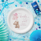 Assiettes En Carton Bearly Wait Pink Teddy Bear Baby Shower (Fête)