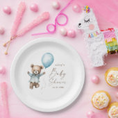 Assiettes En Carton Bearly Wait Teddy Bear Boys Baby shower (Fête)