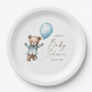 Assiettes En Carton Bearly Wait Teddy Bear Boys Baby shower