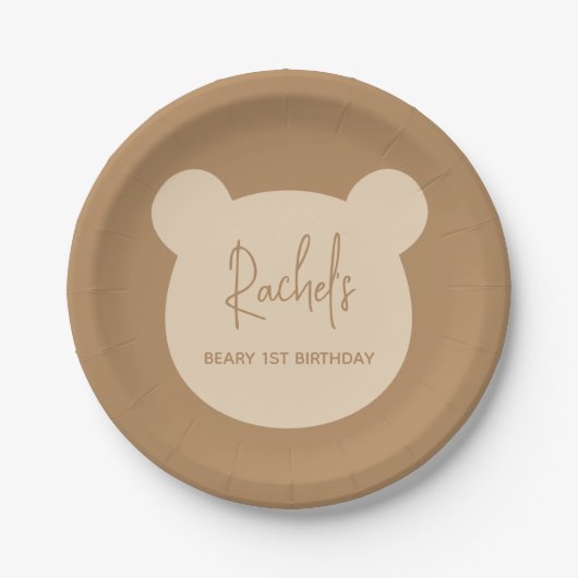 Assiettes En Carton Béary 1er anniversaire (Devant)
