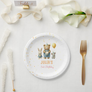 Assiettes En Carton Beary Anniversaire Spécial Bash