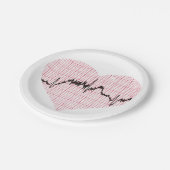 Assiettes En Carton Beat du coeur VII (Angle)