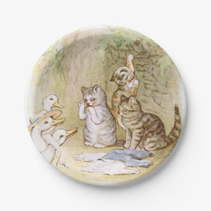 Assiettes En Carton Beatrix Potter, chatons, plaques à papier de