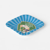 Assiettes En Carton Beau Baseball Amusant Chien Chien Chien Chien 1er  (Angulaire)