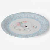 Assiettes En Carton Beau bébé blanc éléphant garçon bébé (Angle)