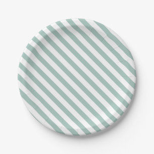 Assiettes En Carton Beau bleu pastel poussiéreux fête d'anniversaire m