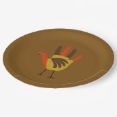 Assiettes En Carton Beau Bon thanksgiving main imprimé Turquie Gobble (Angle)