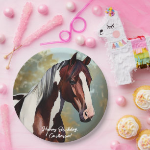 Assiettes En Carton Beau Cheval de Peinture