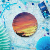 Assiettes En Carton Beau coucher du soleil (Fête)