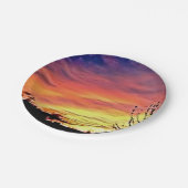 Assiettes En Carton Beau coucher du soleil (Angle)
