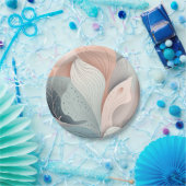 Assiettes En Carton Beau design feuille pastel élégant (Fête)