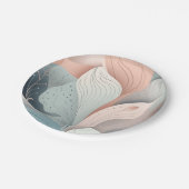 Assiettes En Carton Beau design feuille pastel élégant (Angle)