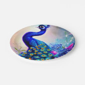Assiettes En Carton Beau Imaginaire Peacock (Angle)