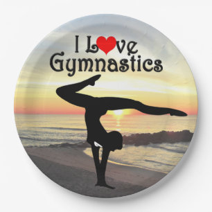 ASSIETTES EN CARTON BEAU J'AIME LES PLAQUES DE PAPIER GYMNASTICS