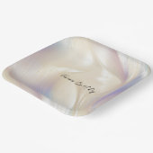 Assiettes En Carton Beau Lavender Ivory Pearl Mariage (Angulaire)