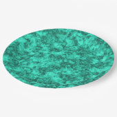 Assiettes En Carton Beau marbre turquoise (Angle)
