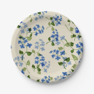 Assiettes En Carton Beau myosotis sans couture floral bl de motif