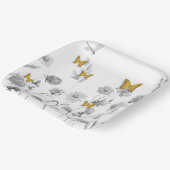 Assiettes En Carton Beau papillon et fleuri (Angulaire)