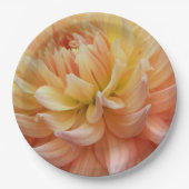 Assiettes En Carton Beau rose Dahlia floral (Devant)