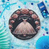 Assiettes En Carton Beau Rose espagnol Quinceañera (Fête)
