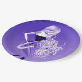 Assiettes En Carton Beau saxophoniste Bluebell (Angle)