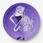 Assiettes En Carton Beau saxophoniste Bluebell (Devant)