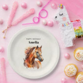 Assiettes En Carton Beau Sorrel Horse Portrait Anniversaire (Fête)