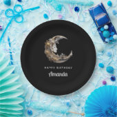 Assiettes En Carton Beau visage dans la Lune Anniversaire (Fête)