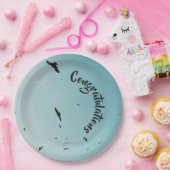 Assiettes En Carton Beaucoup d'oiseaux et un controle & votre texte (Fête)