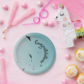 Assiettes En Carton Beaucoup d'oiseaux et un controle & votre texte (Fête)