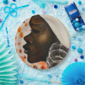 Assiettes En Carton Beauté africaine - Peinture aquarelle (Fête)