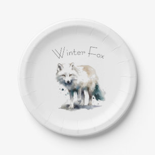 Assiettes En Carton Beauté de l'Arctique : Coutume de Fox d'hiver
